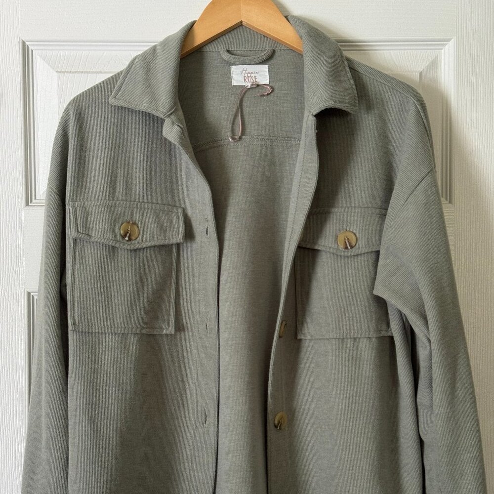 Hippie Rose Green Women's Shacket